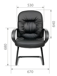 Офисное кресло CHAIRMAN  416V ЭКО, экокожа,  черный матовый
